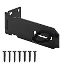 4 Inch Door Lock Hasp Latch, Security Packlock Clasp Hasp Lock Latch, Stainless Steel Gate Lock Hasp for Outdoor Fence Gate,Barn Door, Cabinet, Drawer, Brushed Finish with Screws, 1 Pack
