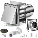4 Inch Dryer Vent Kit Through Wall, Stainless Steel,