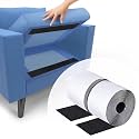4 Inch x 18 Feet Black Hook and Loop Tape, Non Slip Couch Cushion Gripper