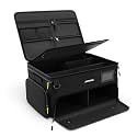 4-Layer Golf Trunk Organizer, Golfer Gifts for Men Women with Separate Ventilated Compartment for 2 Pairs Shoes, Waterproof Car Golf Locker Storage Bag for Golf Gear and Accessories,Black