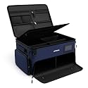 4-Layer Golf Trunk Organizer, Golfer Gifts for Men Women with Separate Ventilated Compartment for 2 Pairs Shoes, Waterproof Car Golf Locker Storage Bag for Golf Gear and Accessories,Blue