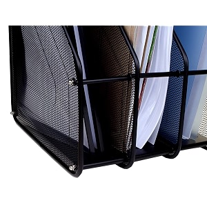 4 Layer Metal Mesh Magazine Holder Countertop