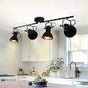 4-Light Track Lighting Fixture Farmhosue Track Light Rotatable 35.8"