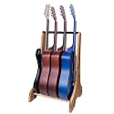 4 Multiple Guitar Stand Racks,Guitar Holder with Protective Velvet Band,Wooden Guitar Display Holder for Acoustic, Electric Guitar,Bass,Music Studio & Home (High-end wooden-4 Holder)