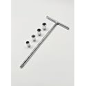 T Shaped Handle (8 inch) Wrench Spanner set with 1/4 drive 8mm, 9mm, 10mm and 11mm hex socket set