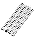 4 in OD T304 Stainless Straight Exhaust Pipe, 40 in, 4-Pack