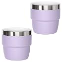 4 oz Small Espresso Cup, Ceramic-Lined 18/8 Stainless Steel