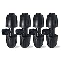 4 Pack 1/2'' to 1/4'' Drip Irrigation Fittings, Push-to-Connect 3 Way Drip Irrigation Part Barbed Tee Connectors, Anti-leak Locked Splitter Fitting for 1/2" Irrigation Tubing (0.6''-0.67''O