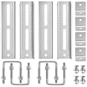 4 Pack 10" Boat Trailer Bolster and Swivel Bunk Brackets for Roller Bunk, Galvanized Steel Roller Bracket Suitable for 1.5" x 3", 2" x 3", 3" x 3" Boat Trailer Crossmember