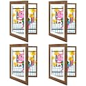 4 Pack 10x12.5 Front-Opening Kids Artwork Frames Changeable (Ecru)