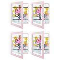 4 Pack 10x12.5 Front-Opening Kids Artwork Frames Changeable (Light Pink)