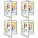 4 Pack 10x12.5 Front-Opening Kids Artwork Frames Changeable (Grey)
