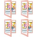 4 Pack 10x12.5 Front-Opening Kids Artwork Frames Changeable (Pink)