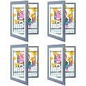 4 Pack 10x12.5 Front-Opening Kids Artwork Frames Changeable (Navy Blue)