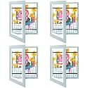 4 Pack 10x12.5 Front-Opening Kids Artwork Frames Changeable (Teal Blue)
