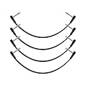 4-Pack 12 Inch Flat Guitar Patch Cables Pedal Cable