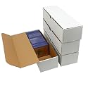 4-Pack • 3200-Count Trading/Gaming Card Box – Fits Top loaders &amp; Sports Cards – Heavy-Duty Cardboard Organizer