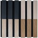 4 Pack 3D Textured Wood Slat Wall Panel Sample Pack, 6 x 4.7 in