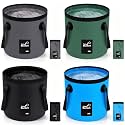 4 Pack 5 Gallon Collapsible Bucket,Dark Colors