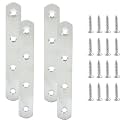 4 Pack 5 Inch Stainless Steel Flat Plate Straight Bracket