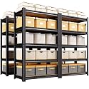 4-Pack 71" H-28 W-12 D Garage Shelving,Heavy Duty Metal Storage Shelves, 5 Tier Adjustable Shelf Units, Industrial Utility Shelving for Pantry, Basement, Warehouse &amp; Home Organization
