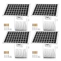 4 Pack 7W Solar Panels- IP65 Waterproof, Charger with 10FT USB-C Cable and Micro USB Adapter, Works in -4°F~176°F, for Outdoor Cameras, Smartphones and All DC 5V Devices