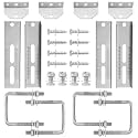 4 Pack 8"/10"/12" Boat Trailer Bunk Brackets for 1.5" x 3", 2" x 3", 3" x 3" Boat Trailer Crossmember