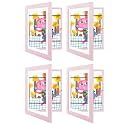 4 Pack 8.5x11 Front-Opening Kids Artwork Frames Changeable (Light Pink)