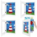 4 Pack 8.5x11 Front-Opening Kids Artwork Frames Changeable (White)