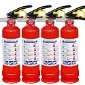 4 Pack ABC Dry Chemical Fire Extinguishers with Mount