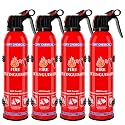 4 Pack ABC Fire Extinguishers for Home &amp; Vehicle, 600ml Dry Chemical Fire Extinguisher with Mounting Bracket – Ideal for Kitchen, Car, Boat, RV &amp; Business Safety