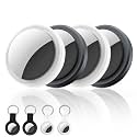 4-Pack Tracker Tags Compatible with Apple Find My (iOS Only) Bluetooth Tracker, Smart Keys Finder and Item Locator with Waterproof Case for Wallet Luggage Pet Backpack 2B2W