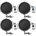 4 Pack - Alesis Nitro 8 Inch Single-Zone Mesh Tom Pad with Clamp and Silverline Audio 10ft Trigger Cable Bundle (4 Pack)