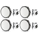 4 Pack - Alesis Nitro Max 8 Inch Single-Zone Mesh Tom Pad with Clamp and Silverline Audio 10ft Trigger Cable Bundle