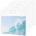 Covzoe 4 Pack Plastic Art Portfolio with Handle, 17.3" x 13.2"
