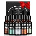 4 Pack Beard Oil Set Leave in Conditioner Kit, Natural Cedarwood, Sandalwood, Sage, SweetOrange for Men Mustaches Growth, Soften, Moisturizing, Strengthen, Perfect Gift for Him Dad Husband Boyfriend