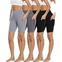 4 Pack Biker Shorts with Pockets for