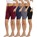 4 Pack Biker Shorts with Pockets for