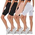 4 Pack Biker Shorts for Women - High Waisted 5"/8" Yoga Workout Shorts