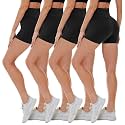 4 Pack Biker Shorts for Women - High Waisted 5"/8" Yoga Workout Shorts