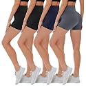 4 Pack Biker Shorts for Women - High Waisted 5"/8" Yoga Workout Shorts
