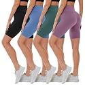 4 Pack Biker Shorts for Women - High Waisted 5"/8" Yoga Workout Shorts