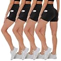 4 Pack Biker Shorts for Women - High Waisted 5"/8" Yoga Workout Shorts