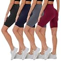 4 Pack Biker Shorts for Women - High Waisted 5"/8" Yoga Workout Shorts