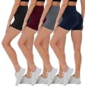 4 Pack Biker Shorts for Women - High Waisted 5"/8" Yoga Workout Shorts
