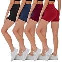 4 Pack Biker Shorts for Women - High Waisted 5"/8" Yoga Workout Shorts