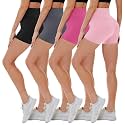 4 Pack Biker Shorts for Women - High Waisted 5"/8" Yoga Workout Shorts