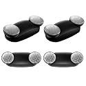 4 Pack Black Led Exit Sign with Emergency Lights &Battery Backup-Indoor Emergency Exit Lighting/Commercial Emergency Light Fixtures.