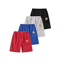 4 Pack Boys Pull on Jogger Shorts Cargo Shorts with Pocket 3-14Y
