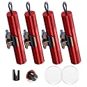 4 Pack Car Window Breaker and Seatbelt Cutter,Auto Rescue Tool,Safe Hammer Car Window Breaker for Land and Underwater,Window Breaker Tool for New Cars,Emergency Car Kit(Red)